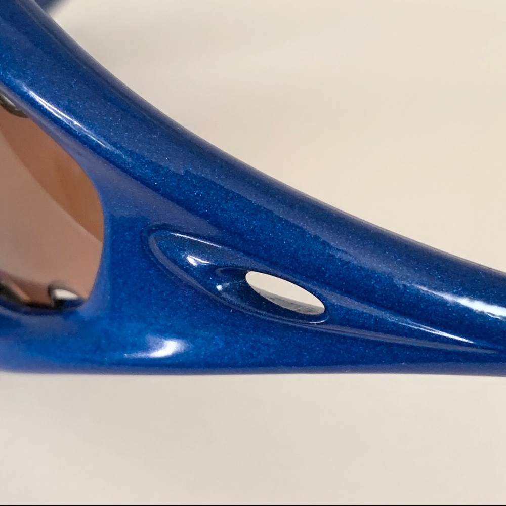 Vintage Oakley OG Pro racing jacket sunglasses in blue - Picture 6 of 16